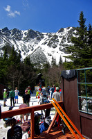 Folks on Break at Hermit Lake Shelter - Tuckerman Headwall Beyond