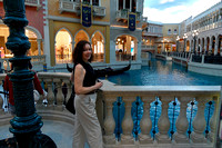 Jane taking in the amazing indoor layout at Venetian