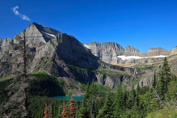 Mount Gould (Top-left, Elev: 9553 ft) and Lower Grinnell Lake