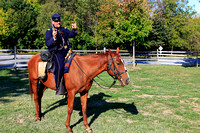 Union Cavalry 2nd Lieutenant Shows Sidearm and Rounds